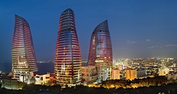 Flames Towers Baku Azerbaijan